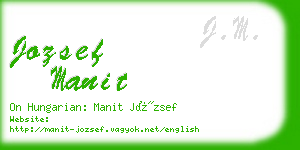 jozsef manit business card